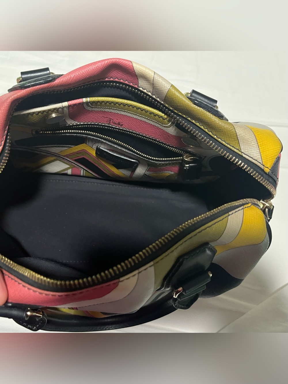 Emilio Pucci Geometric Multicolor Print Women's Tote Bag - Picture 7 of 11